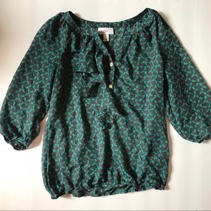 {Ann Taylor LOFT} Blouse with feather detail